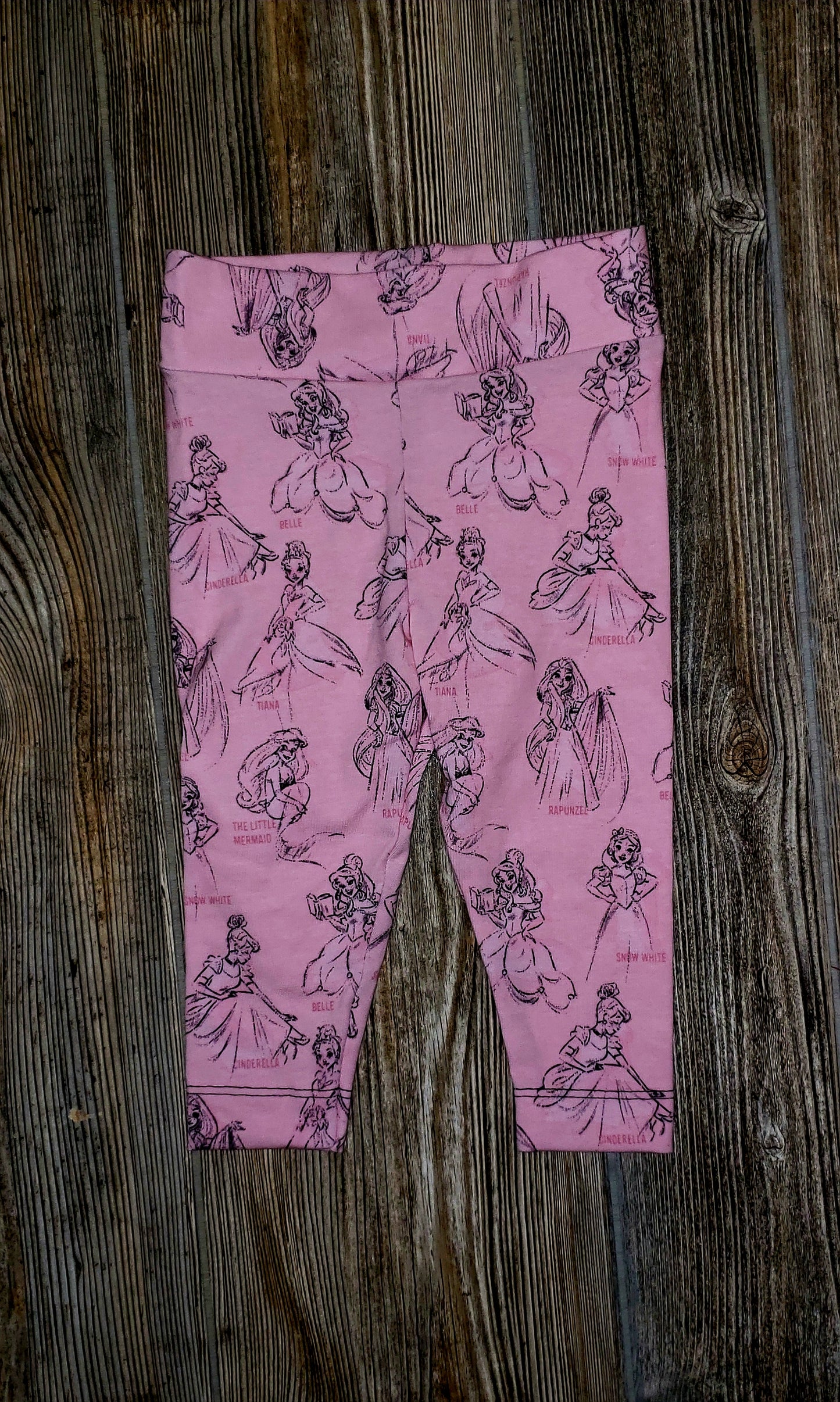 Pink princesses leggings- 6 mo