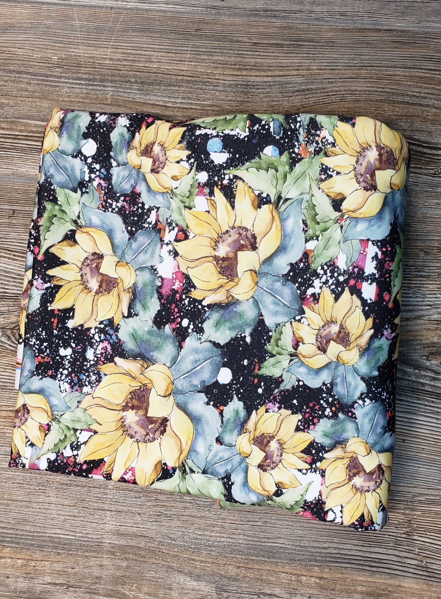 Splatter black and pink stripe sunflower bummies