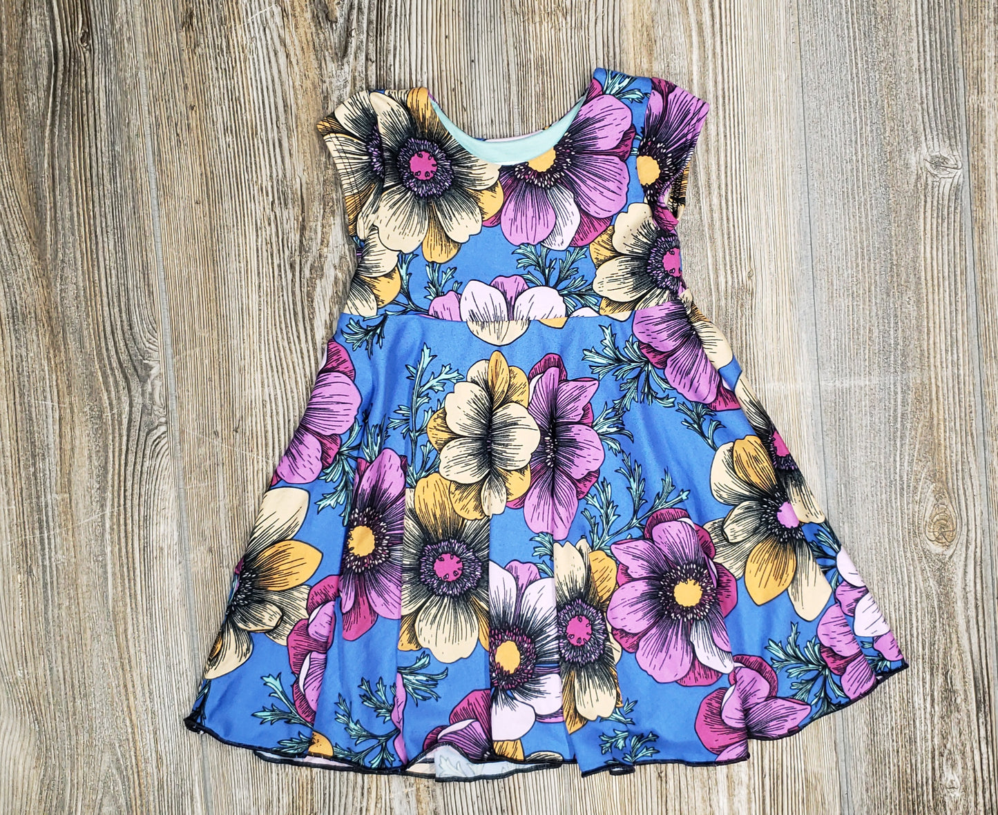 6-9M blue blossoms dress