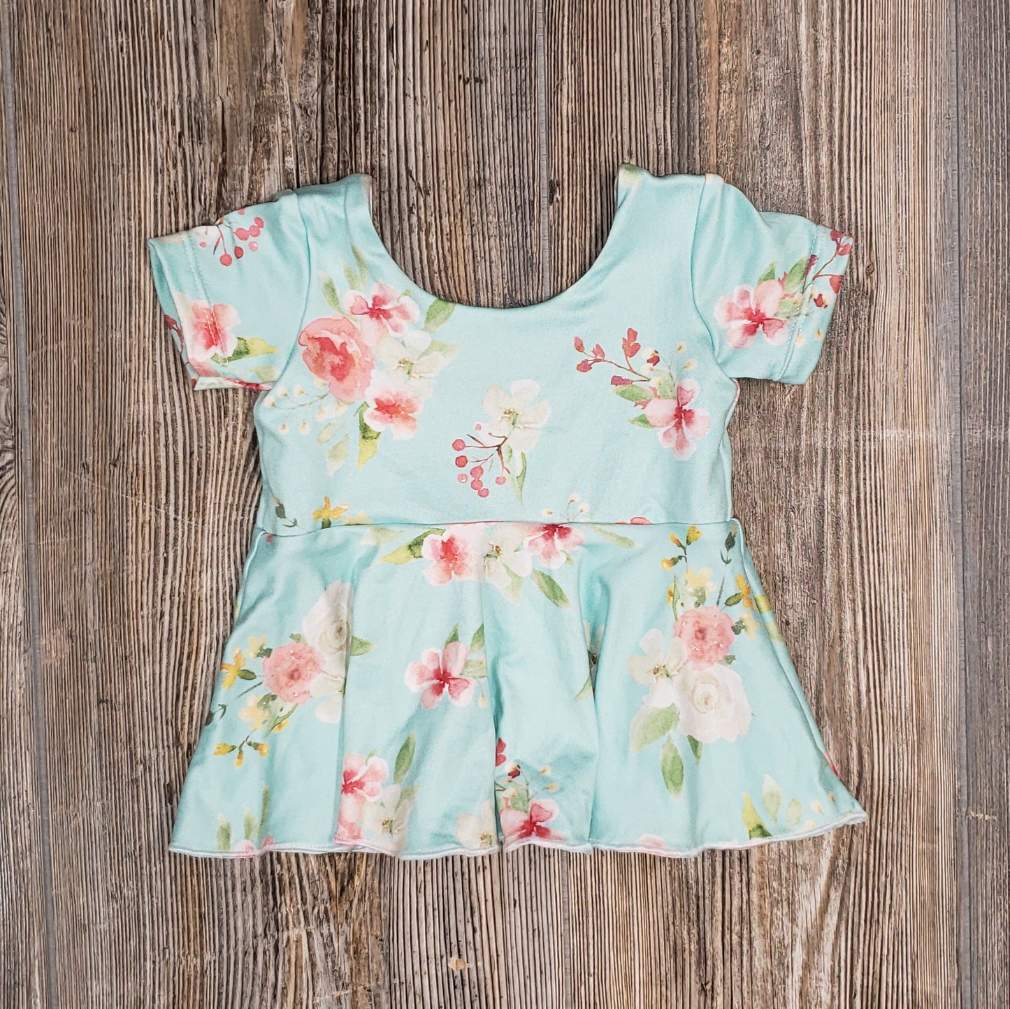 6 m mint watercolor peplum