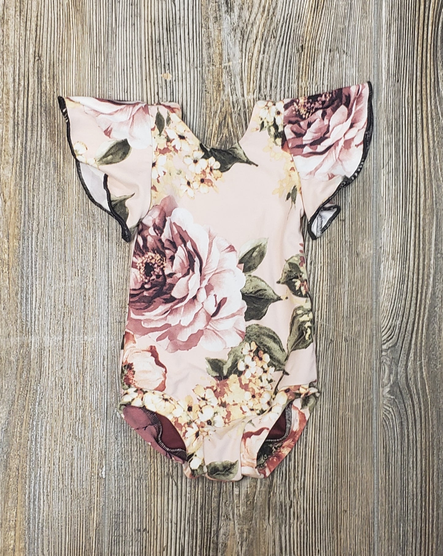 6M pink rose flutter sleeve leo
