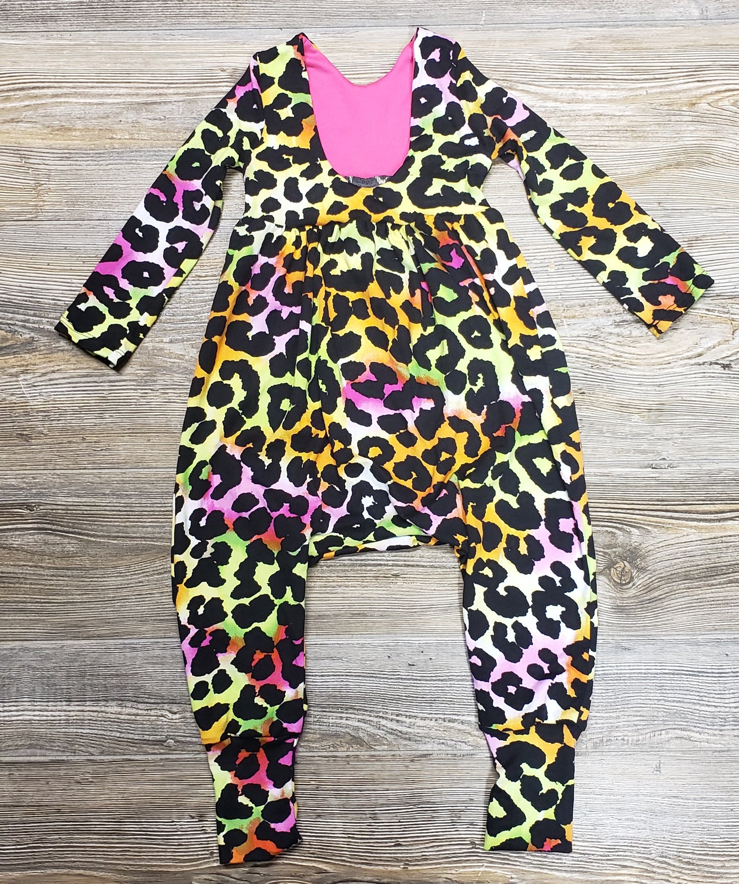 Black neon cheetah print allycat romper-2T