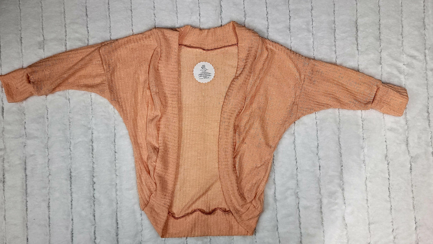 4T peach cardigan