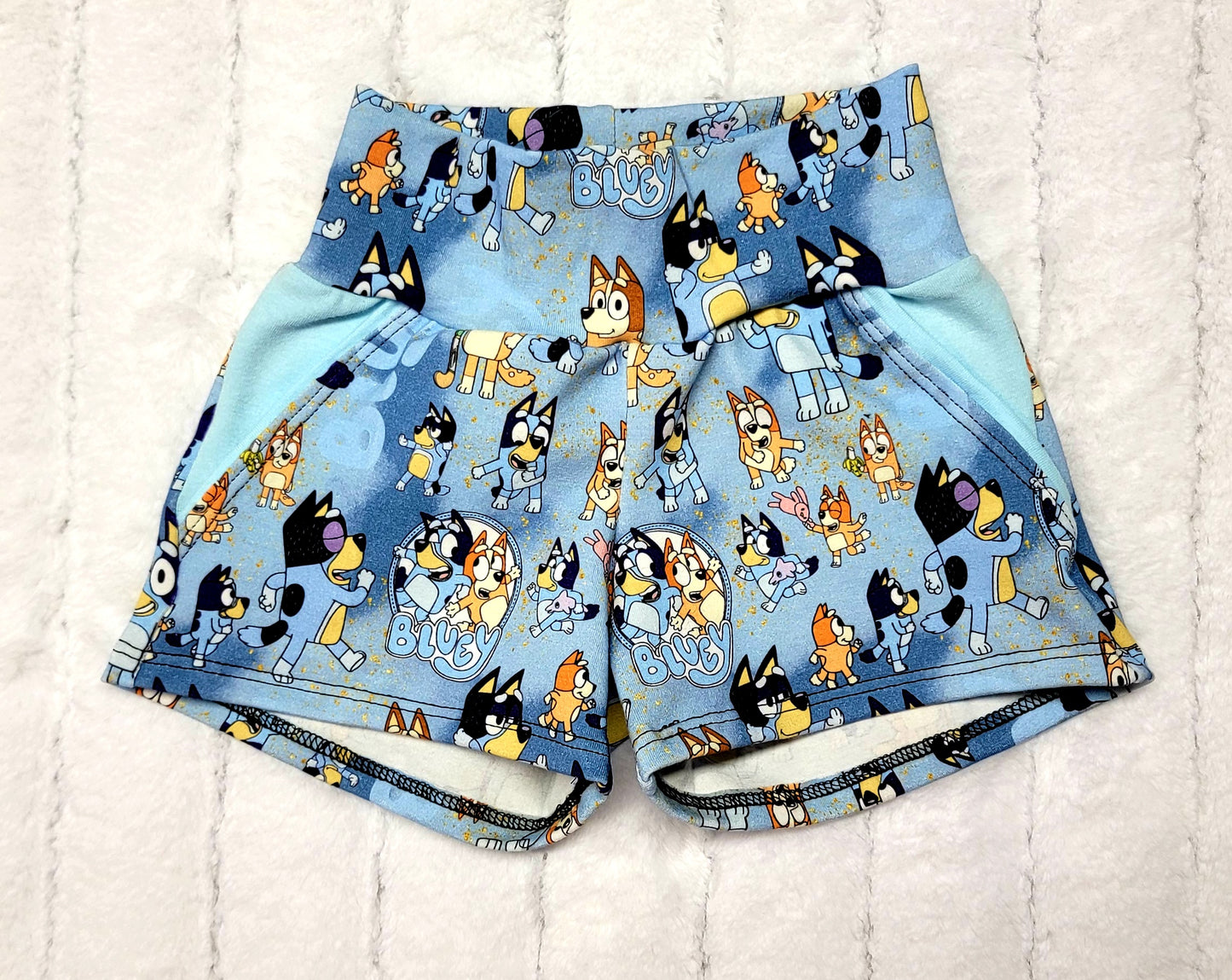 Blue dog shorties