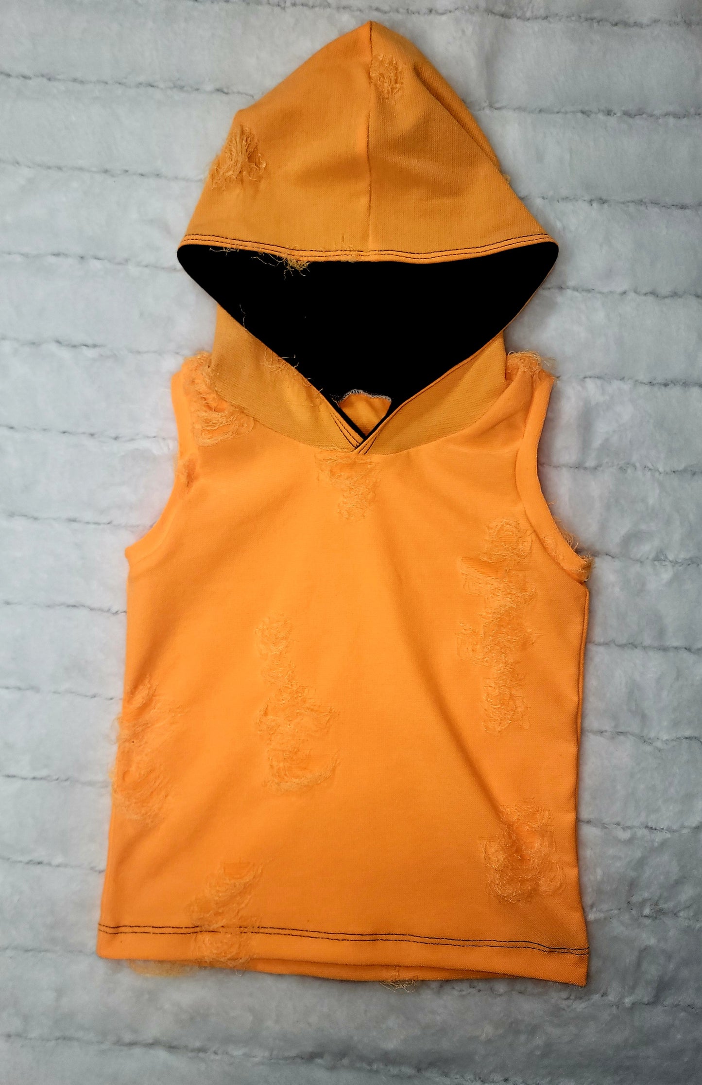 Distressed muscle tank