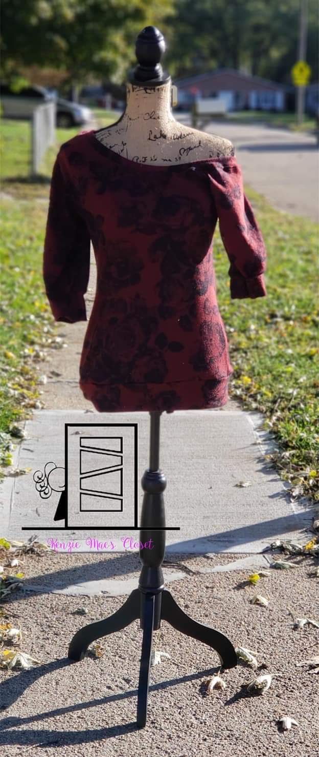 XS maroon off the shoulder top