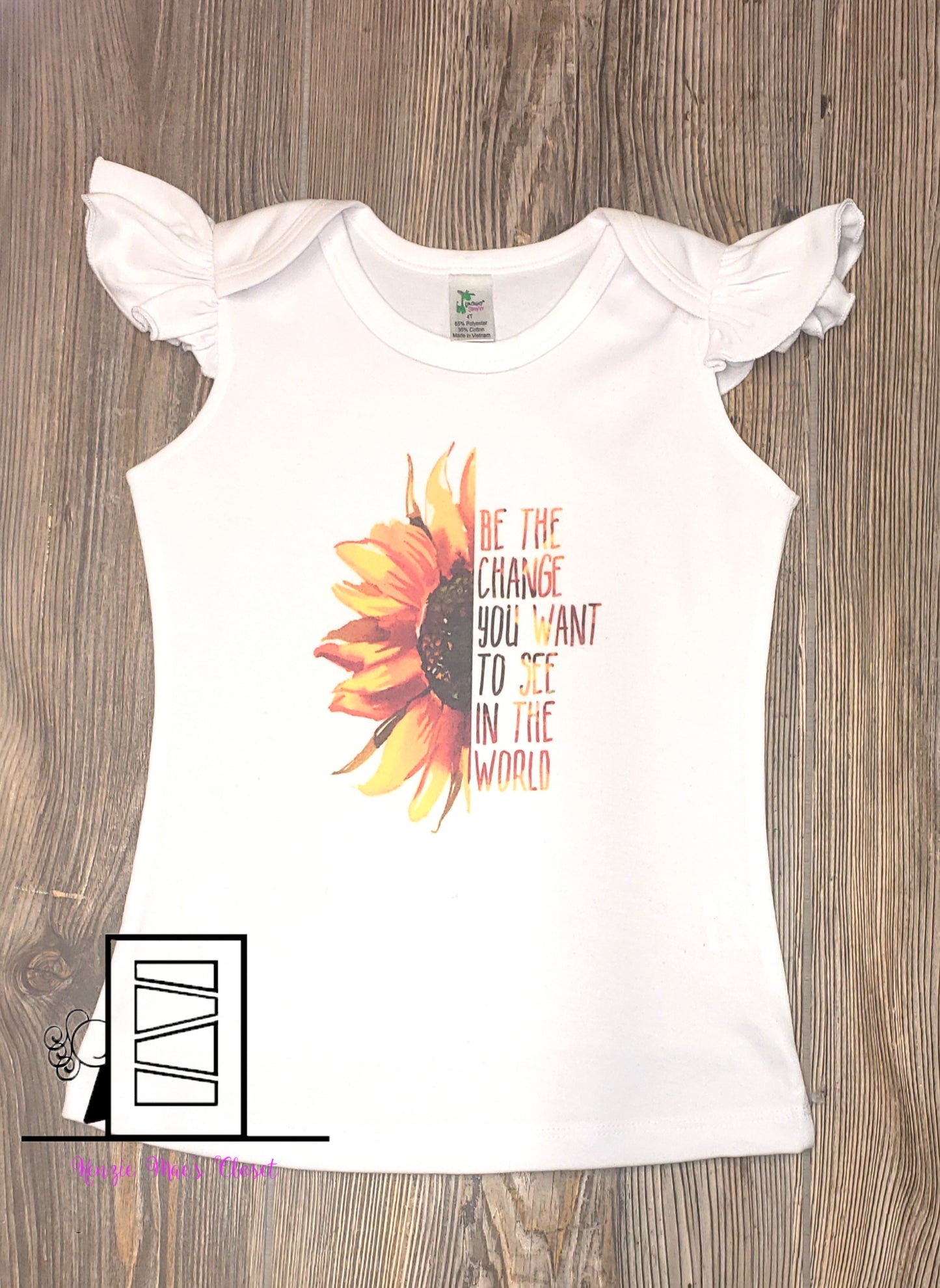 Be the change sunflower