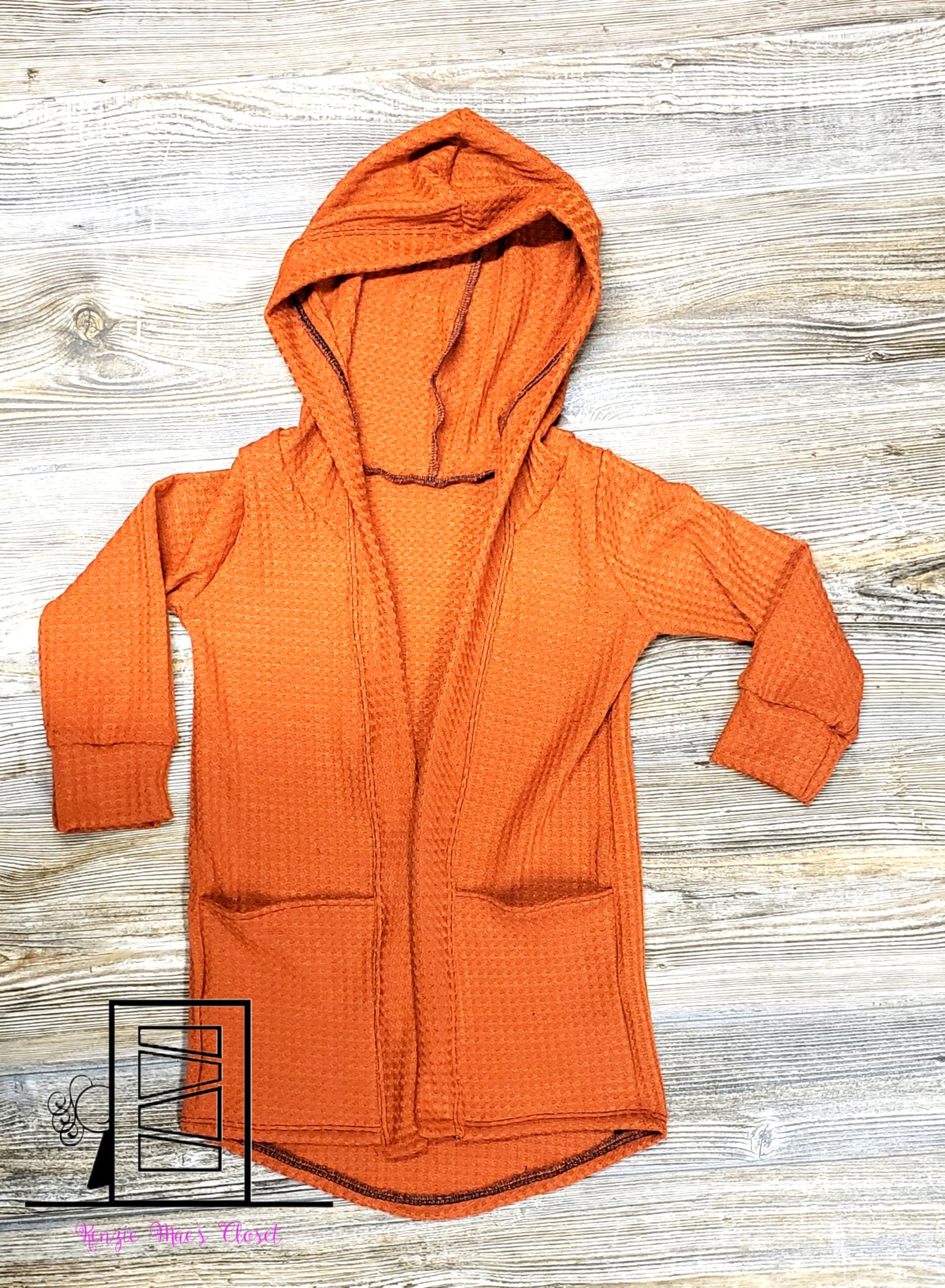 3T Rust hooded cardigan-RTS
