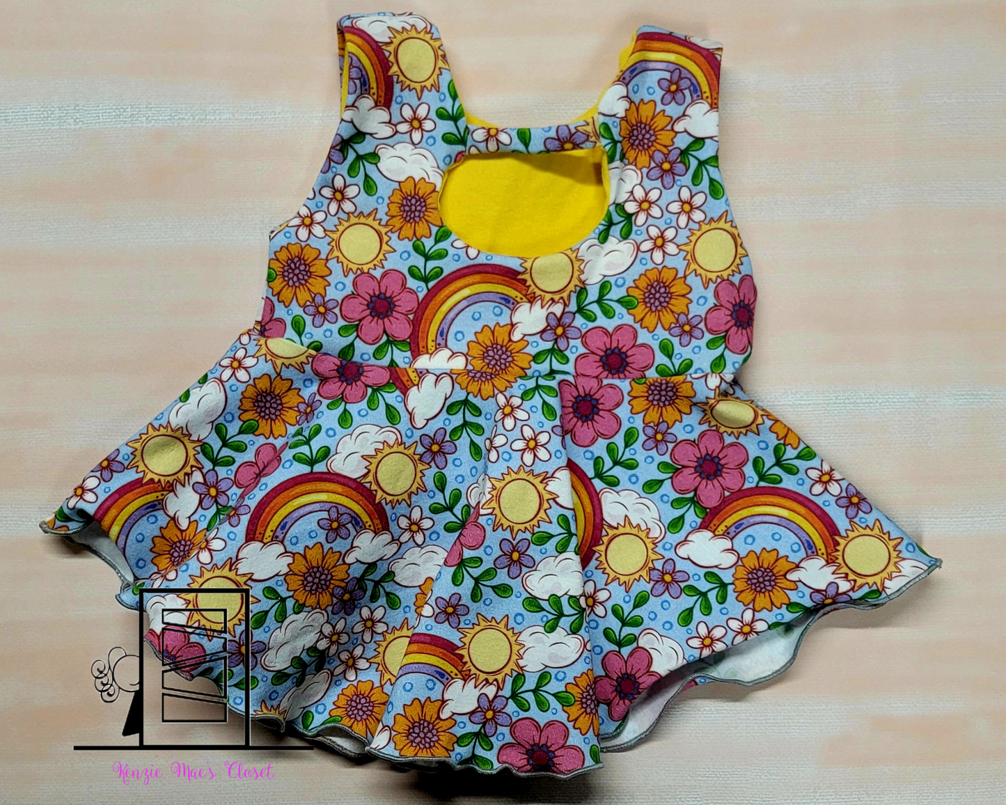 Spring rainbows key hole tank