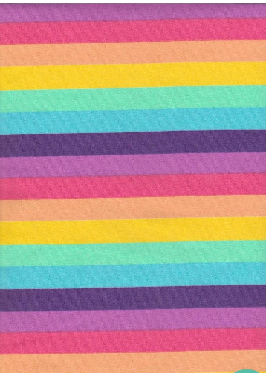 Spring Rainbow stripe leo- sizes 2T- 12