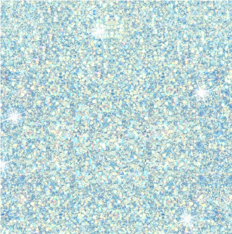 Blue faux glitter leo