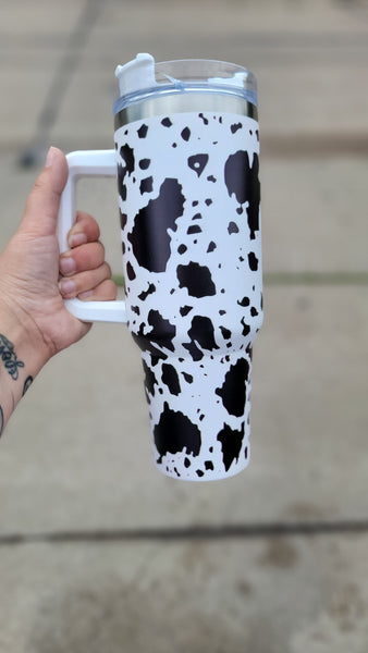 Cow print cup