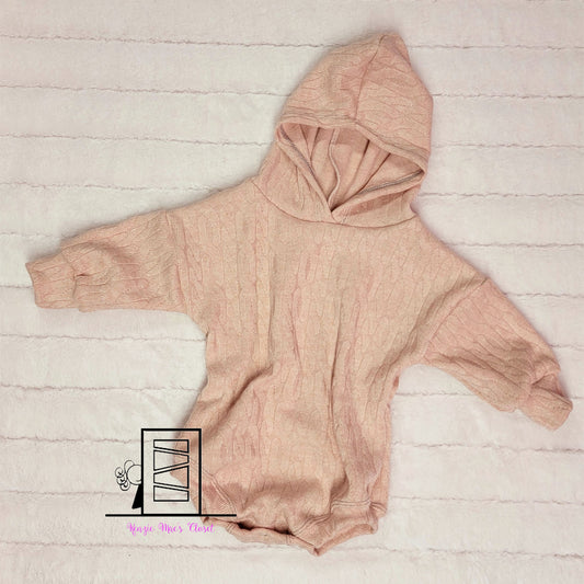 3/6M pink sweater romper