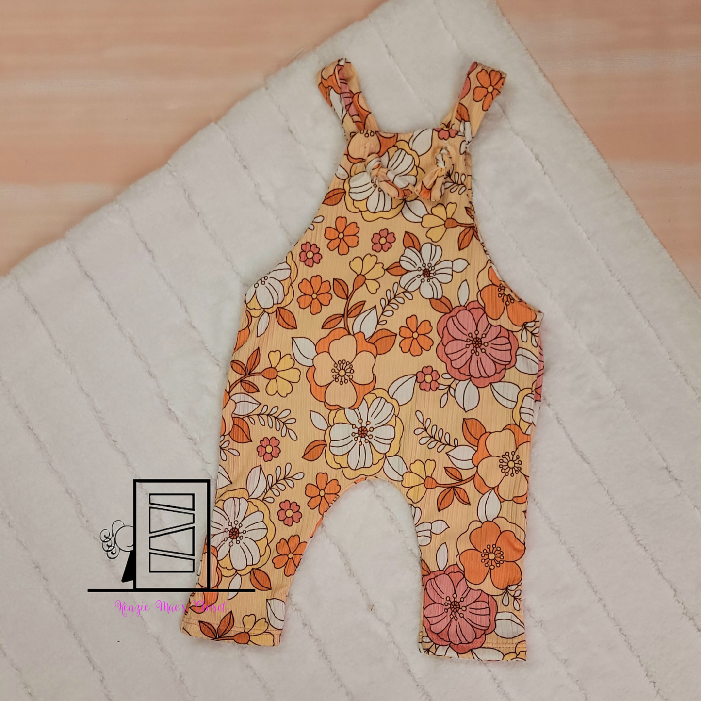 Flower knotted romper