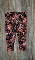 Black and pinks floral leggings