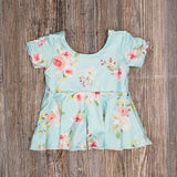 6 m mint watercolor peplum