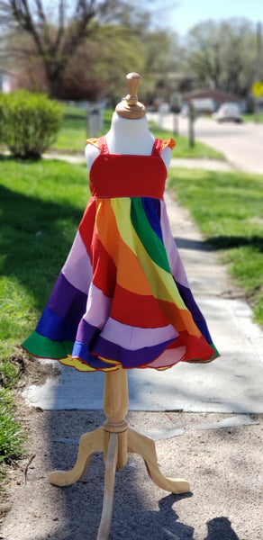 Rainbow swirl dress
