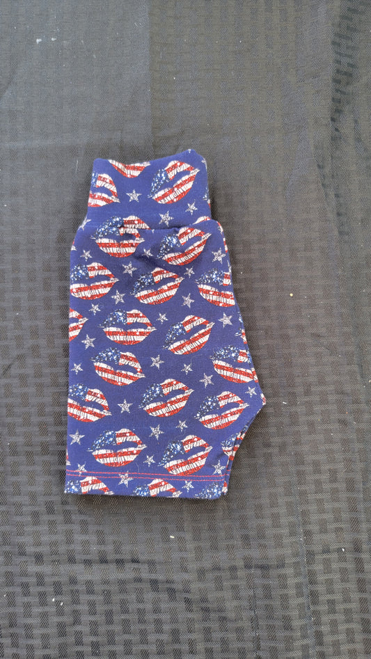 USA kiss biker shorts