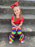 Rainbow stripe mermaid bells
