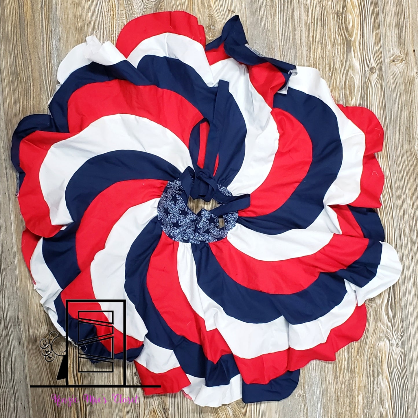 Red, white and blue Swirl Dress