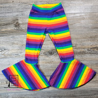 Rainbow stripe mermaid bells