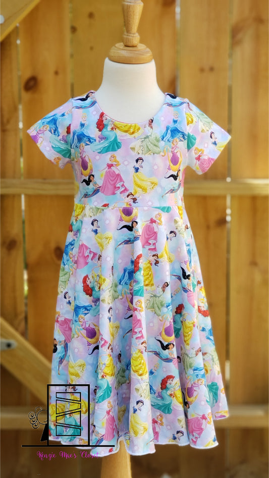 Pastel princess dress-size 5