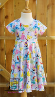 Pastel princess dress-size 5