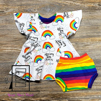 Rainbow baby outfit-RTS