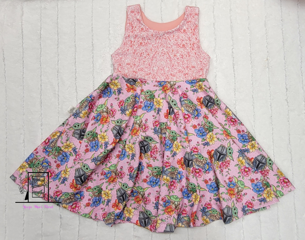Pink glitter and Baby Y dress- size 5
