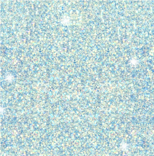 Blue faux glitter leo